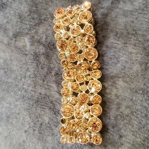 Rose gold stone elastic gold bracelet